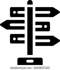 Directional Signpost with Arrows vector