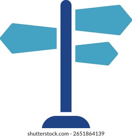 Directional signpost icon are found at intersections, parks, or hiking trails to provide directional information that helps users find their way.