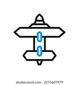 Directional Signpost Vector Icon Illustration