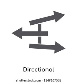Directional signs icon vector isolated on white background for your web and mobile app design, Directional signs logo concept