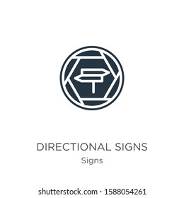 Directional signs icon vector. Trendy flat directional signs icon from signs collection isolated on white background. Vector illustration can be used for web and mobile graphic design, logo, eps10