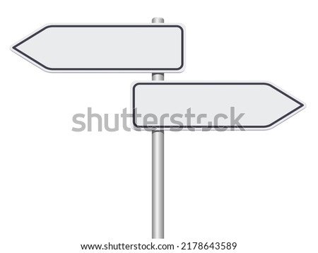 Directional signs isolated on white background	