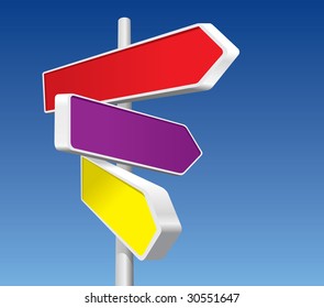 Directional Signs (vector). In the gallery also available XXL jpeg image made from this vector