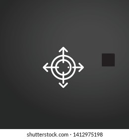 Directional vector icon. Directional concept stroke symbol design. Thin graphic elements vector illustration, outline pattern for your web site design, logo, UI. EPS 10.
