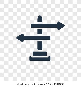 Directional vector icon isolated on transparent background, Directional transparency logo concept