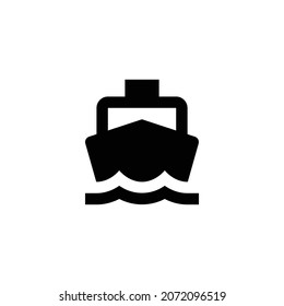 directions boat Icon. Flat style design isolated on white background. Vector illustration