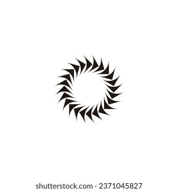 Directions, circle geometric symbol simple logo vector