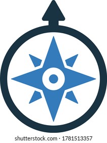 Directions, compass icon / vector graphics