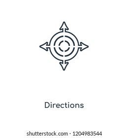 Directions concept line icon. Linear Directions concept outline symbol design. This simple element illustration can be used for web and mobile UI/UX.