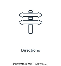 Directions concept line icon. Linear Directions concept outline symbol design. This simple element illustration can be used for web and mobile UI/UX.