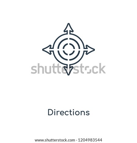 Directions concept line icon. Linear Directions concept outline symbol design. This simple element illustration can be used for web and mobile UI/UX.