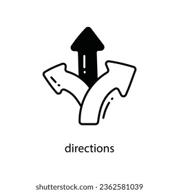 Directions doodle Icon Design illustration. Travel Symbol on White background EPS 10 File