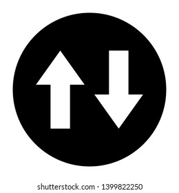 directions up and down arrow icon