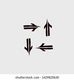 Directions Up Down Right Left Icon Vector. Directions Vector Illustration.