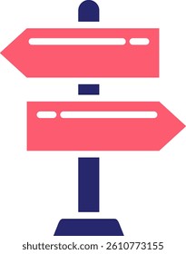 Directions Icon Fill Vector Illustration