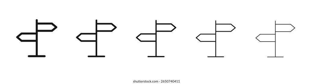 Icono de direcciones conjunto de ilustración plana logo