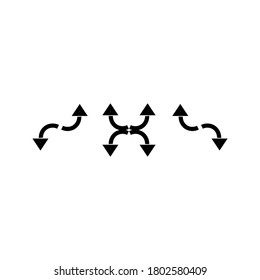 directions icon on a white background