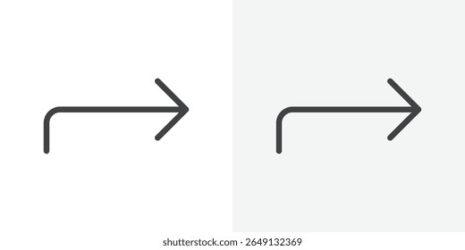 Icono de direcciones Signo de Vector de contorno