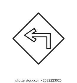 Icono de direcciones. icono de línea delgada simple.
