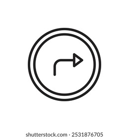 Directions icon Simple thin outline
