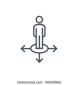 Directions icon suitable for info graphics, websites and print media. Colorful vector, flat icon, clip art.