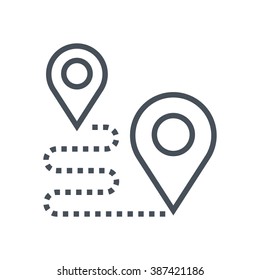 Directions Icon Suitable For Info Graphics, Websites And Print Media And  Interfaces. Line Vector Icon.