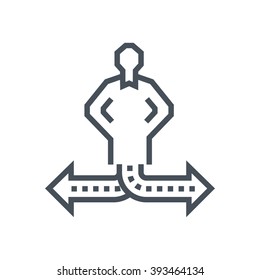 Directions icon suitable for info graphics, websites and print media and interfaces. Line vector icon.