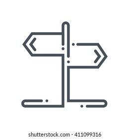 Directions icon suitable for info graphics, websites and print media. Colorful vector, flat icon, clip art.