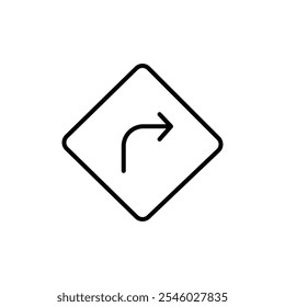 Directions icon Thin line art isolated
