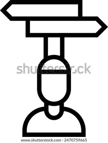directions icon. Thin linear style design isolated on white background