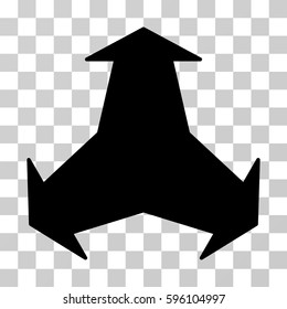 Directions icon. Vector illustration style is flat iconic symbol, black color, transparent background. Designed for web and software interfaces.