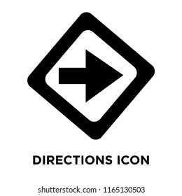 Directions icon vector isolated on white background, Directions transparent sign , navigation symbols