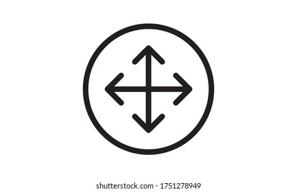 Icono de direcciones aislado en fondo blanco, logotipo.