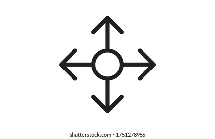 Directions-Symbol, Vektorgrafik einzeln auf weißem Hintergrund, Logo.