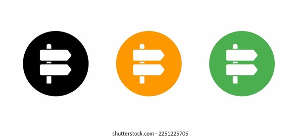 Directions icon vector template illustration set. Stock vector.