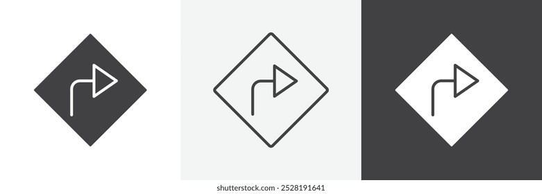 Directions icon.Trendy modern flat linear vector illustration on white background.