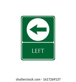 directions to the left. simple design