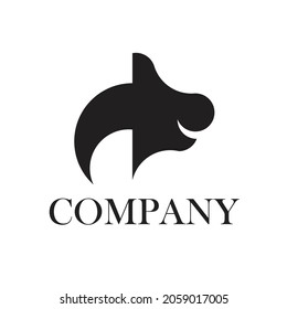 
Directions lion head logo template in simple and abstract style.