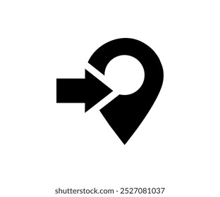 Directions to location icon. Goes to the map pin location icon symbol vector design and illustration. 