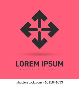 Directions minimal icon. Arrows line vector icon for websites and mobile minimalistic flat design.