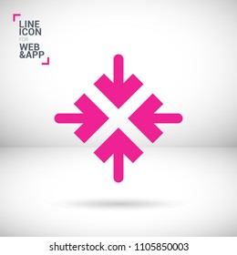 Directions minimal icon. Arrows line vector icon for websites and mobile minimalistic flat design.