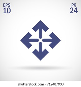 Directions minimal icon. Arrows line vector icon for websites and mobile minimalistic flat design.