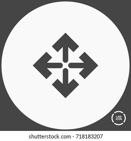 Directions minimal icon. Arrows line vector icon for websites and mobile minimalistic flat design.