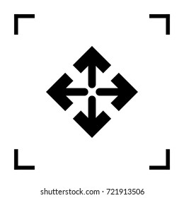 Directions minimal icon. Arrows line vector icon for websites and mobile minimalistic flat design.