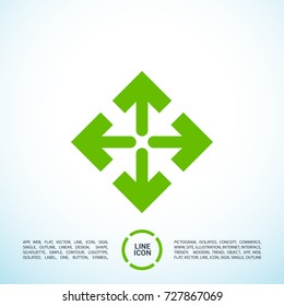 Directions minimal icon. Arrows line vector icon for websites and mobile minimalistic flat design.