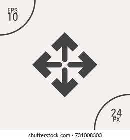 Directions minimal icon. Arrows line vector icon for websites and mobile minimalistic flat design.