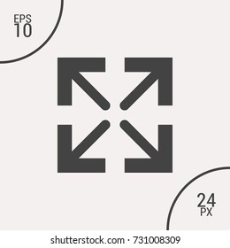 Directions minimal icon. Arrows line vector icon for websites and mobile minimalistic flat design.
