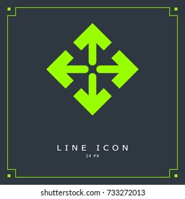 Directions minimal icon. Arrows line vector icon for websites and mobile minimalistic flat design.