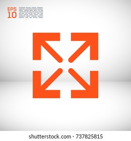 Directions minimal icon. Arrows line vector icon for websites and mobile minimalistic flat design.