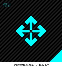 Directions minimal icon. Arrows line vector icon for websites and mobile minimalistic flat design.